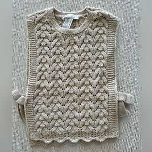 Zara beige chunky knit sweater vest